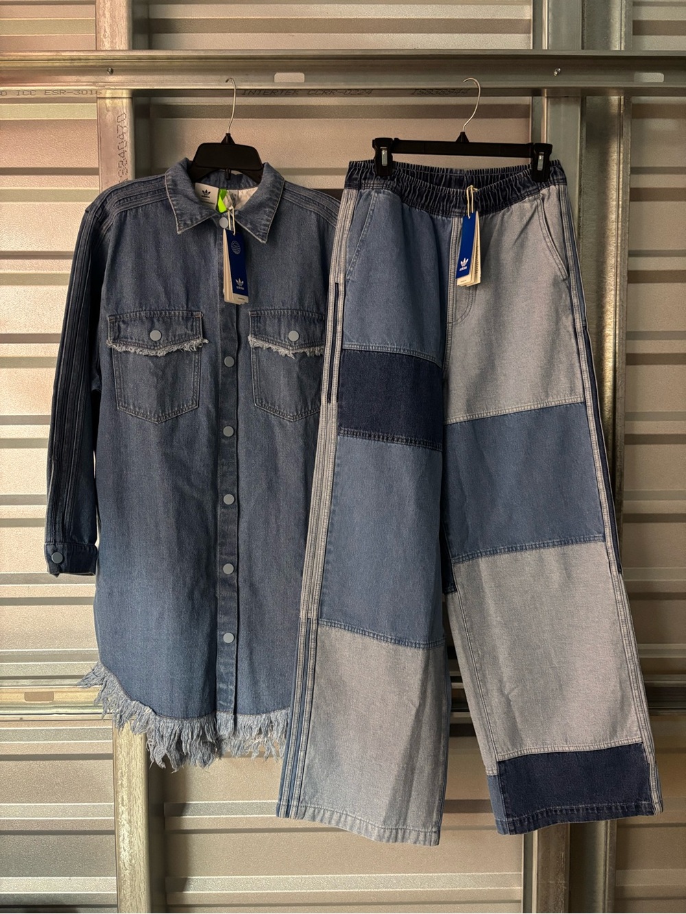 adidas X Kseniaschnaider Denim Patchwork Outfit Size Medium